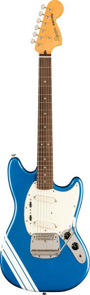 Image du produit Squier Classic Vibe 60s Competition Mustang Lake Placid Blue Olympic White Stripes FSR électrique gitaar (Guitare électrique, Peuplier)
