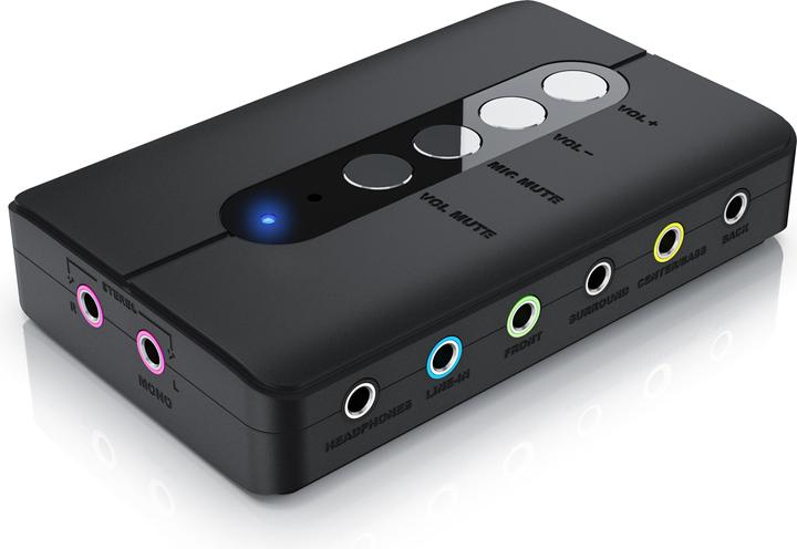 Immagine prodotto CSL Scheda audio USB esterna, audio surround 7.1, adattatore audio stereo, per PC - Win 10, 11 (USB)