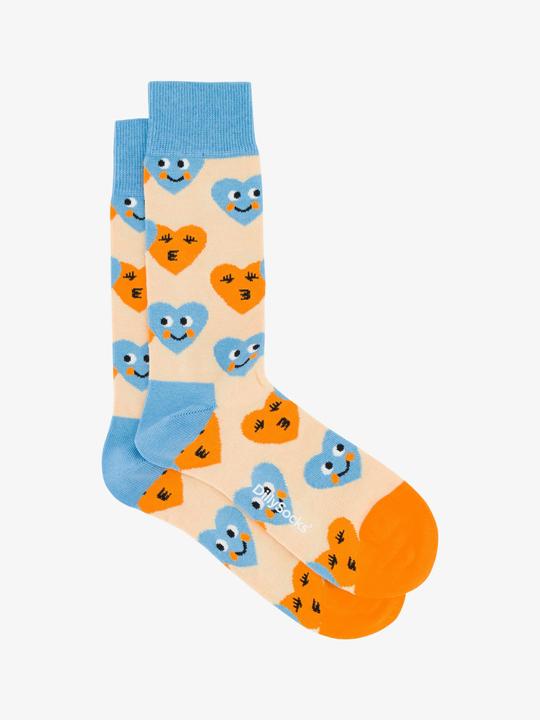 Actual product image DillySocks Smiling Hearts (Single pack, One size)
