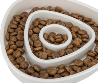 Produktbild Trixie Slow Feeding, Schüssel, für Katze, grau, Kunststoff (0.35 l)