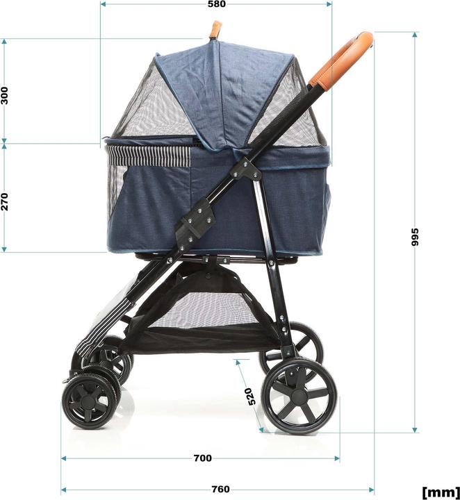 Produktbild Fudajo 2in1 Haustierwagen (Hund, Faltbar, Atmungsaktiv)