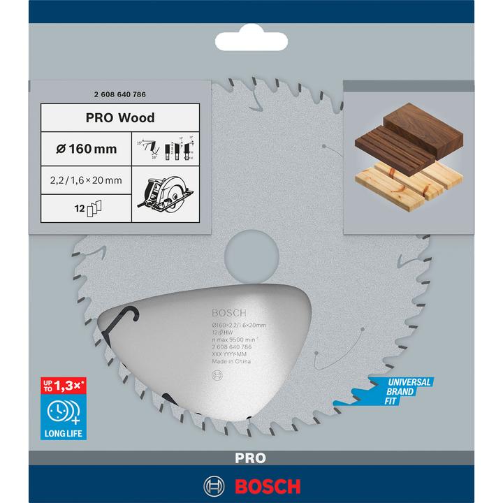 Produktbild Bosch Professional Zubehör PRO Wood Kreissägeblatt, 160 x 2.2 x 20 mm