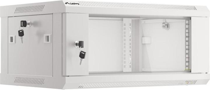 Actual product image Lanberg Wall rack 19 " 4U 600X450mm gray (4 RU, 19 inch rack)