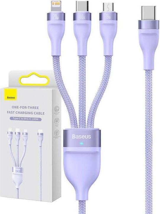 Image du produit Baseus USB C – USB C/Lightning/Micro USB (1.50 m, USB 3.2 Gen 1, 100 W)