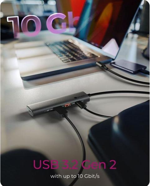 Actual product image Icy Box IB-HUB1437-CPD (USB-C, 4 Ports)