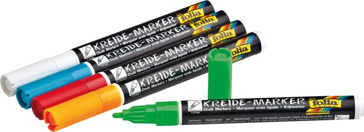 Produktbild Folia Kreide Marker (Schwarz, 2 mm, 5 x)