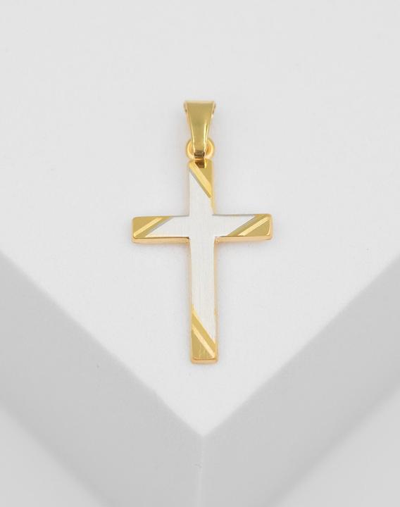 Image du produit Muau Pendant cross yellow gold 750, 23x12mm (Or jaune 750/18K)