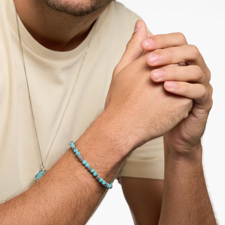 Produktbild Thomas Sabo Armband Talisman Türkis (15.50 cm, Geschwärzt, 925 Sterlingsilber)