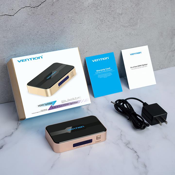 Actual product image Vention 4K/30Hz HD HDMI splitter with power supply / HDMI - x 4 output