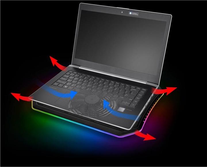 Productafbeelding Thermaltake Massive 12 notebook cooling pad (15") 1500 RPM Zwart