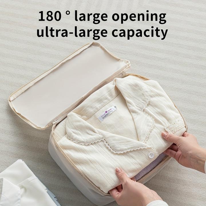 Actual product image Only-Bags.Store 6-piece set of elegant polyester packing cubes, compressible travel organiser bags for luggage