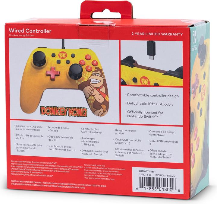 Actual product image PowerA Wired Controller - Donkey Kong Edition (Switch)
