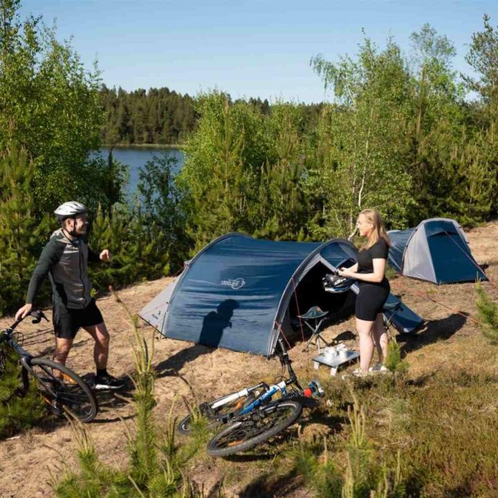 Actual product image Easy Camp Vega 300 Compact 3 Person(s) Blue, White Dome / Igloo Tent (Tunnel tent, 3.46 kg, 3 persons)