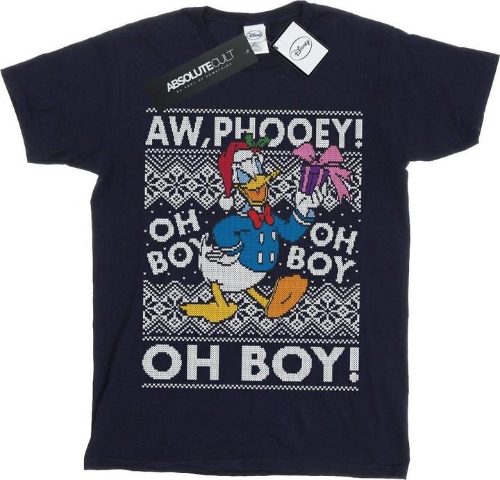 Disney Donald Duck Christmas Fair Isle TShirt Jungen