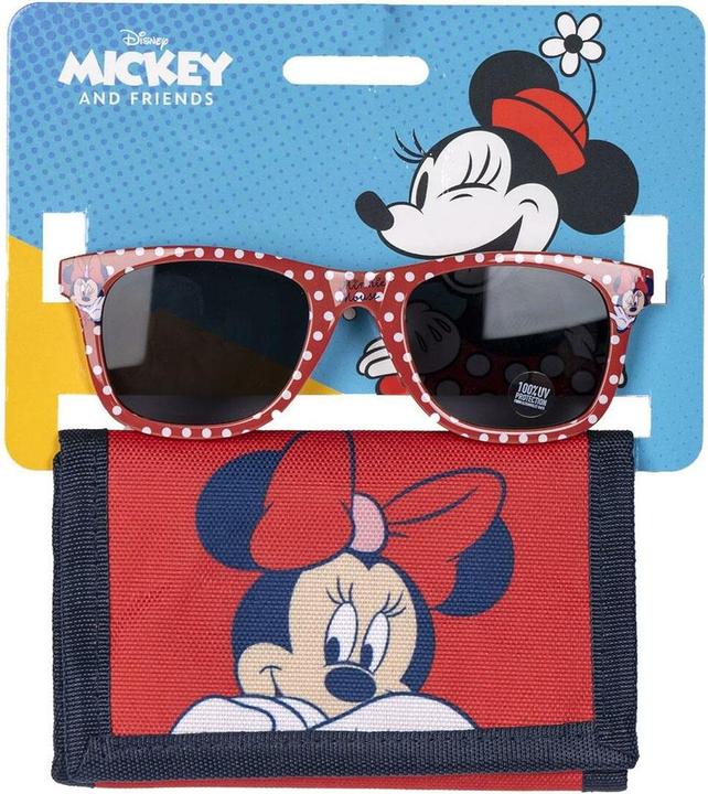 Minnie Mouse Set aus Sonnenbrille und Portemonnaie 2 Stücke Rot