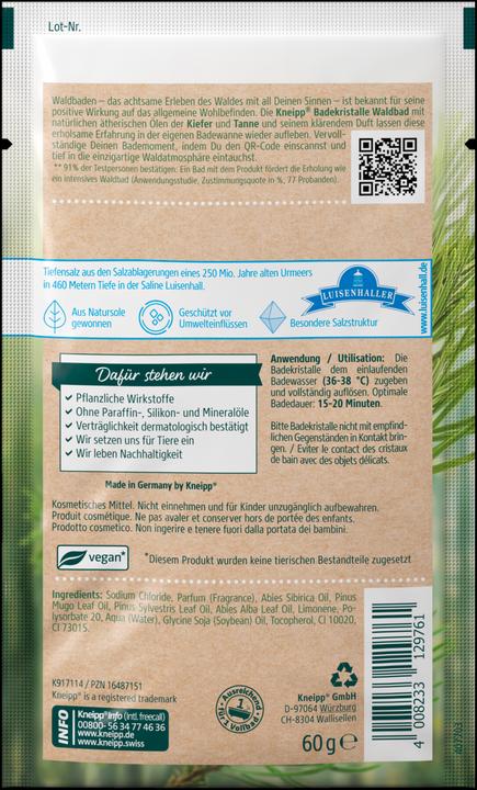 Actual product image Kneipp Bath crystals forest bath (Bath salts)