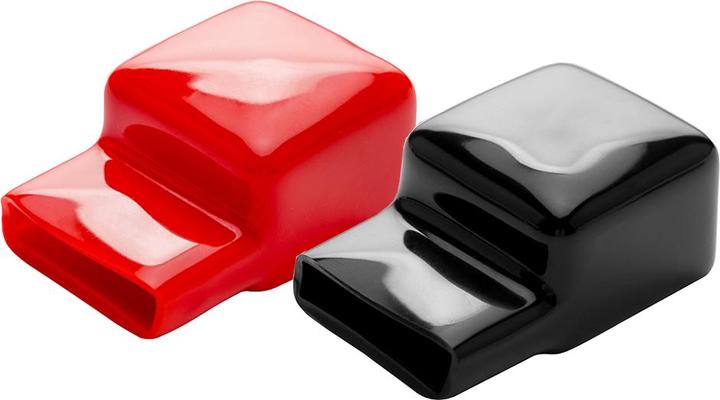 Actual product image Offgridtec Terminal cover battery connection M8 red black touch protection set of 2 15mm