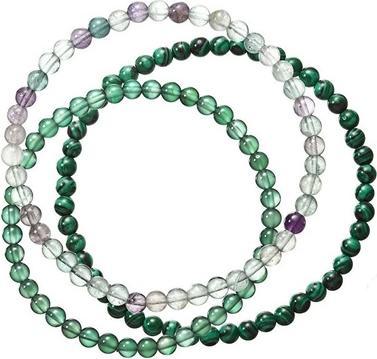 Evolution Group Set Of Mineral Beaded Bracelets 43043.3 Green