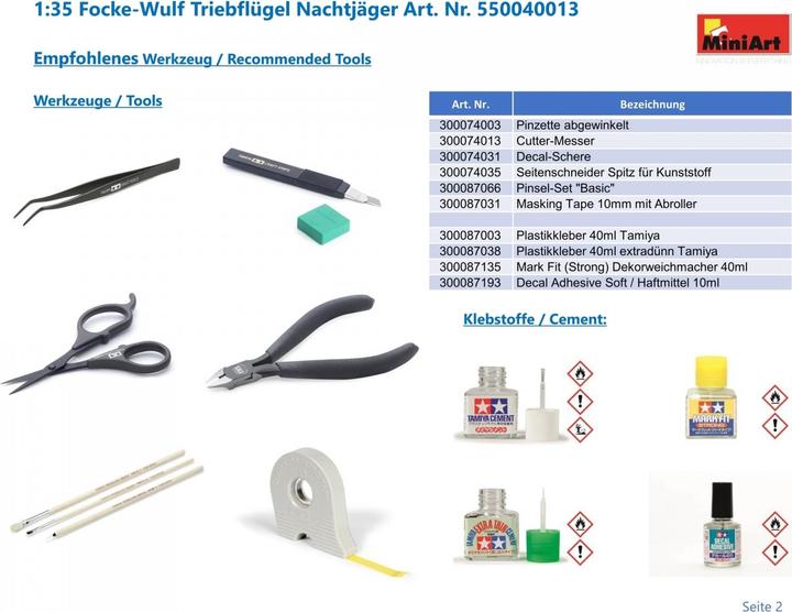 Immagine prodotto Mini art Focke Wulf Triebflugel Nachtjager