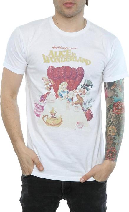 Immagine prodotto Disney Alice In Wonderland Retro Poster Maglietta Uomo (L)
