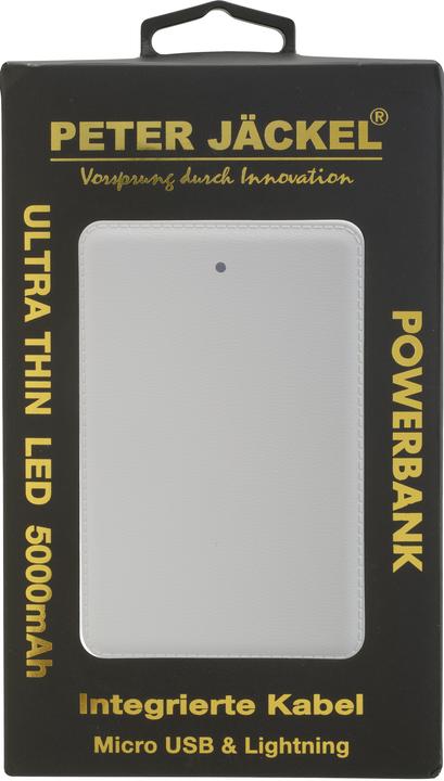 Produktbild Peter Jäckel Powerbank ULTRA THIN LED 5000mAh White (5000 mAh)