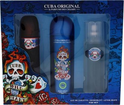 Cuba SET ORIGINAL Heartbreaker For Men EDP spray 100ml + Deo spray 200ml + AS 100ml (Parfum set)