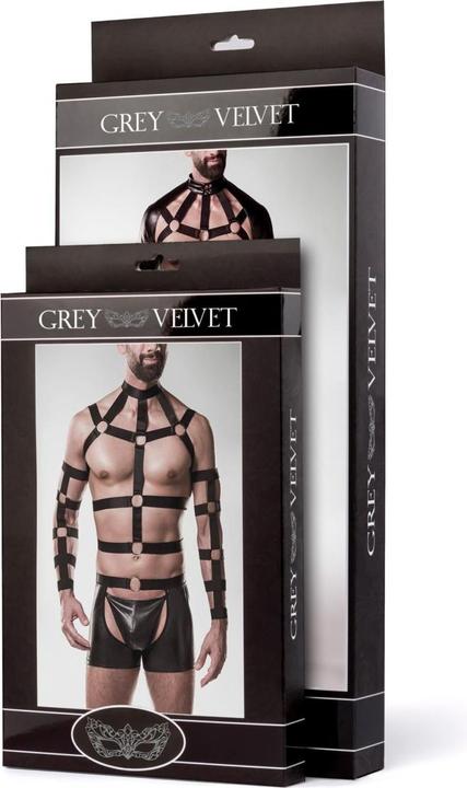 Actual product image Grey Velvet 3-piece bolero set (XXL)