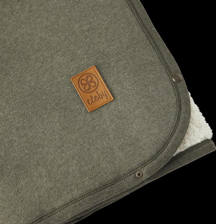 Actual product image Cloby Teddy Blanket Forest Green (95 x 75 cm)