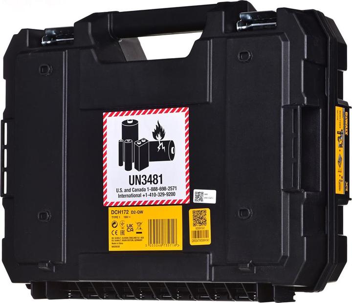 Actual product image DeWalt SDS + HAMMER 18V 1.4J 2F 2x2.0Ah DCH172D2 (Rechargeable battery operated)