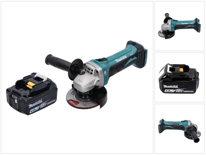 Produktbild Makita DGA 452 M1 Akku Winkelschleifer 18 V 115 mm + 1x Akku 4,0 Ah - ohne Ladegerät (115 mm)