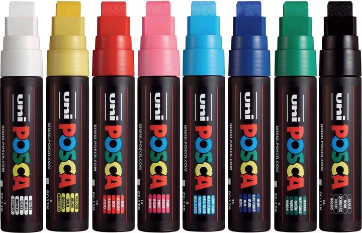 Actual product image Posca Marker PC-17K rectangular tip (Multicoloured, 15 mm, 8 x)
