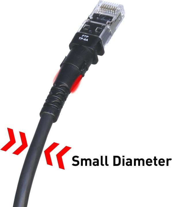 Produktbild PatchSee Patchkabel ThinPATCH Cat 6A, U/FTP, 1.5 m, Schwarz 10 Stück (U/FTP, CAT6a, 1.50 m)