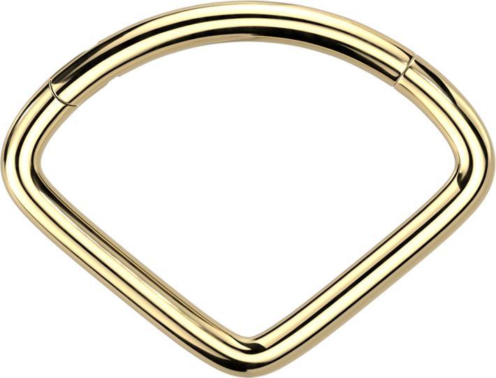 Image du produit Star Piercing Anneau micro segment pliable doré éventail (sans laiton, Titane G23)