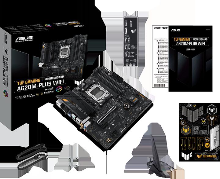 Actual product image ASUS TUF GAMING A620M-PLUS WIFI (AM5, AMD A620, mATX)