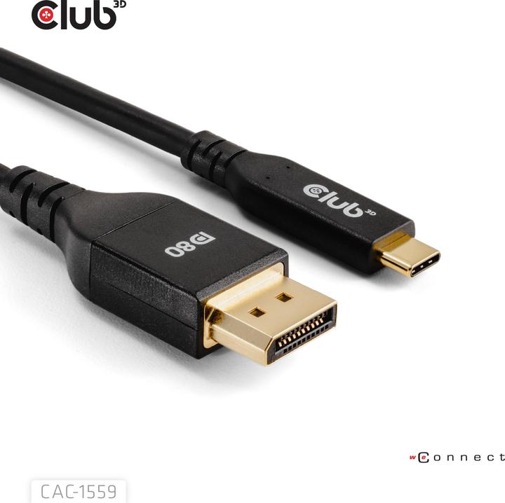 Actual product image Club 3D USB Type C - DisplayPort (1 m, USB Type C, DisplayPort)