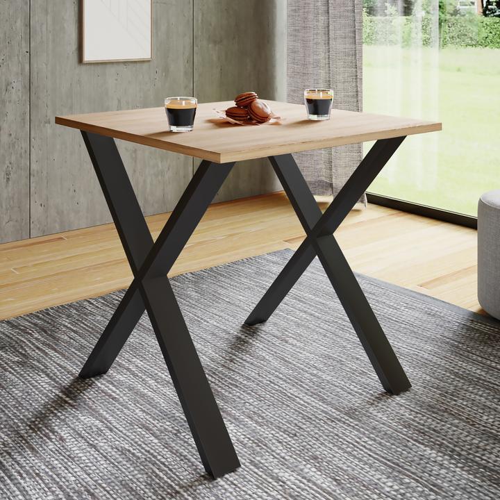 Actual product image VCM Premium dining room table wooden table dining table "Xona X" (80 x 80 x 76 cm)
