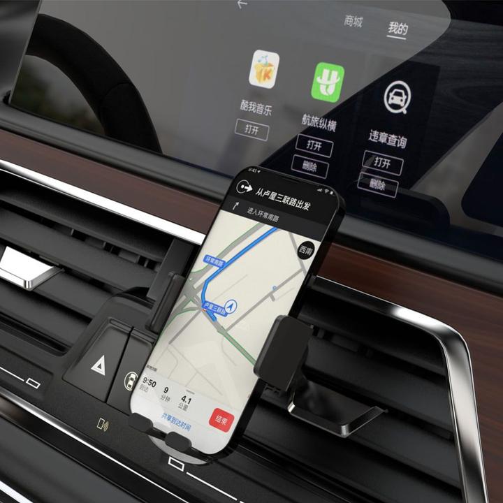 Actual product image Dudao F8Max phone holder for air vent (black)