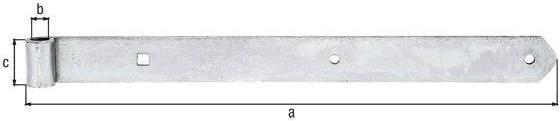 Actual product image GAH Shutter strap length 500 x 16 x 45 mm thickness 5 mm steel galv. zinc plated thick film passiv...