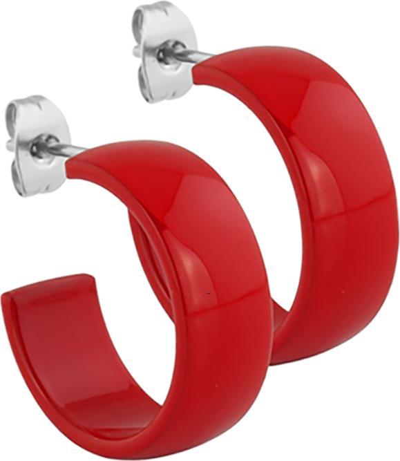 Star Piercing Ohrstecker Fire Red rund abgerundet 8x20 (ohne Messing, Chirurgenstahl 316L)