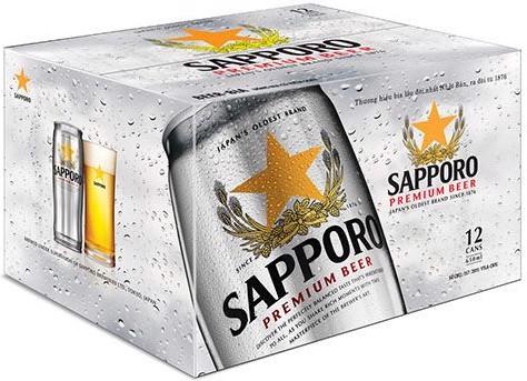Actual product image Sapporo Premium Beer SILVER CAN box 12 x 650 ml / (12 x 50 cl)