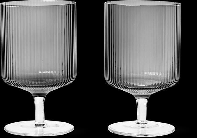 Produktbild Ferm Living Ripple (27 cl, 2 Gläser, Weissweingläser, Rotweingläser)