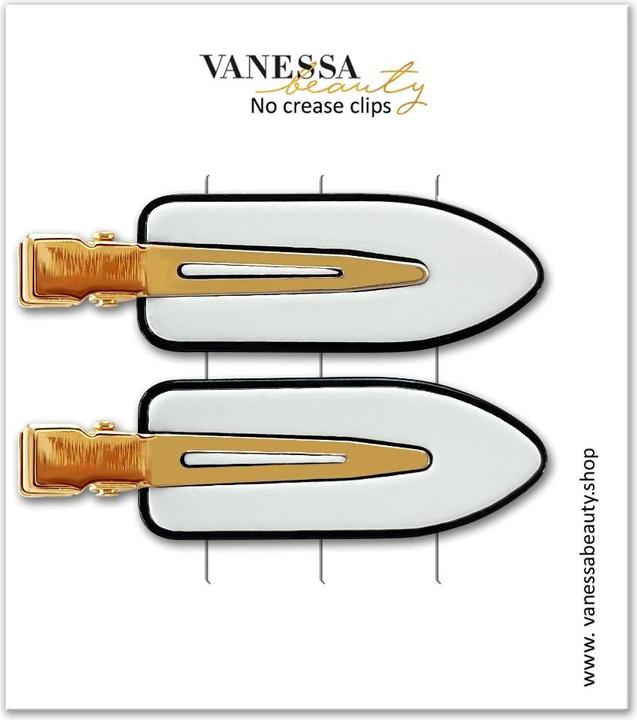 Immagine prodotto Vanessa Beauty Clip senza cuciture - Set bianco/oro (Elastico per capelli, Decorazioni)