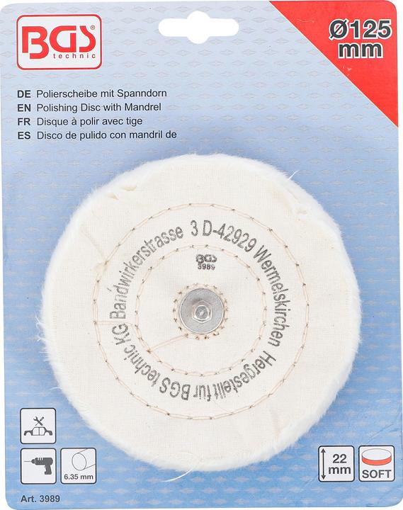 Immagine prodotto BGS Disco di lucidatura con asta 6 mm