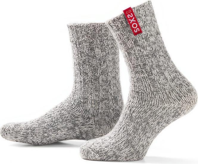 Soxs Graue Wolle Kindersocken Chillli Pepper, medium (Einzelpack, 30 - 34)