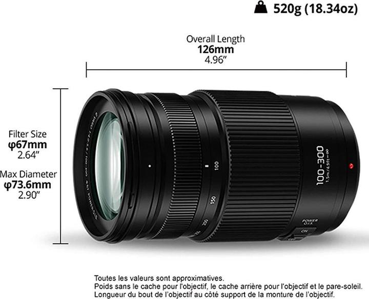 Image du produit Panasonic Lumix G Vario 100-300mm F4.0-5.6 II (Micro Four Thirds, Micro Four Thirds)