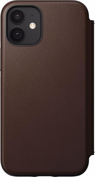 Actual product image Nomad Rugged Folio Case MagSafe Brown Leather iPhone 12 Mini (Apple iPhone 12 mini)