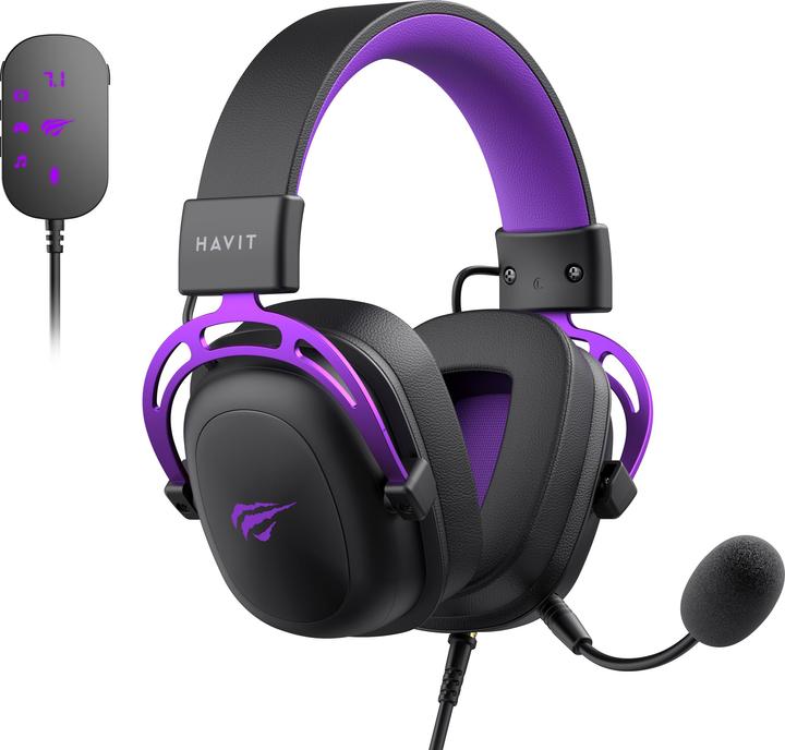 Produktbild Havit H2002C+U (black+purple) (Kabelgebunden)