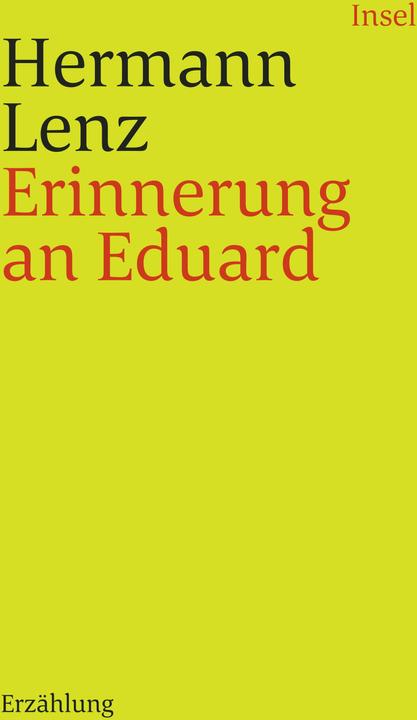 Produktbild Erinnerung an Eduard (Deutsch, Hermann Lenz, 2024)
