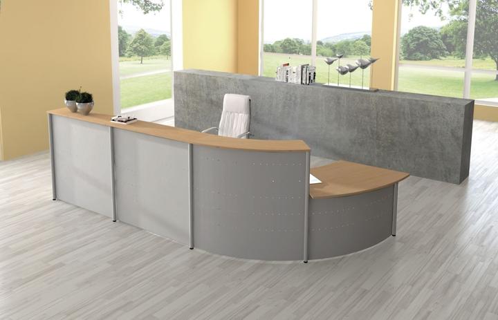Actual product image Kerkmann Genua add-on counter beech, silver 118.0 x 70.0 x 115.0 cm