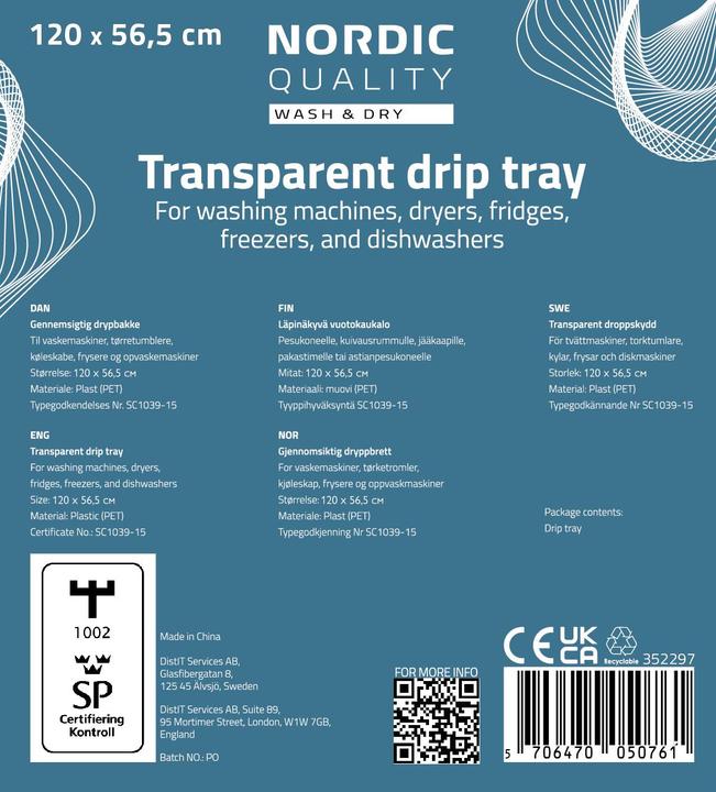 Immagine prodotto Nordic Refrigerator safety tray, 120 cm